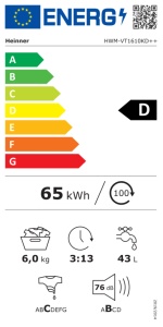 Mašina za pranje veša HEINNER HWM-VT1610SMCHD++ 6kg/1000o/slim - Img 2