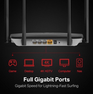 Mercusys AC12G V2.2, 4 x 5dbi,WiFi5 Gigabit, AC1300 Dual Band Wireless Router * - Img 3