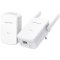 Mercusys MP510 KIT AV1000 Gigabit Powerline N300 Wi-Fi KIT (1× MP510 + 1× MP500) 300 Mbps at 2.4 GHz, 1000 Mbps Powerline,Broadcom CPU, 1× Gigabit Port, 2× Fixed External Antennas, Wall Plugged, HomePlug AV2,Plug and Play, One-Touch Wi-Fi Config. MP510KIT - Img 2