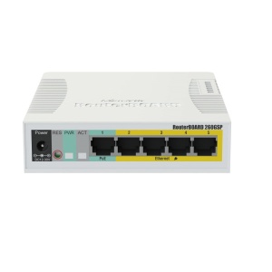MikroTik CSS106-1G-4P-1S RB260GSP with SwitchOS and indor case