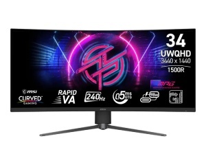 MSI 34 inča MPG 346CQRF X24 UWQHD 3440x1440 VA 240 Hz zakrivljeni gaming monitor - Img 3