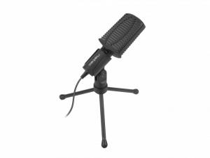 Natec ASP, Condenser Microphone w/Tripod, 3.5mm Connector, Black NMI-1236