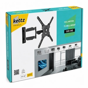 Nosač za TV Kettz CER-39Z 23-65/vesa max 400x400/35kg/zglobni - Img 4