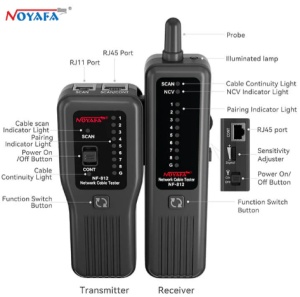 NOYAFA NF-812 Tester mrežnih kablova za RJ45 i RJ11 - Img 2