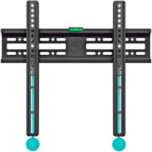 ONKRON Fixed TV Wall Mount for 32 to 65-inch Flat Panel TVs Digital Panels 50 kg, Black FM2-B