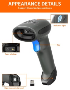 POS-BS3208R GMB 2d Hi Performance CMOS barcode scanner, barkod skener, 2000mAh, BT/WiFi - Img 5