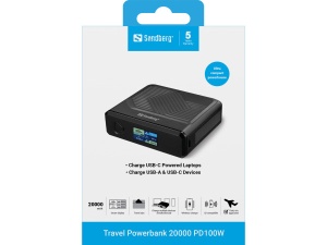 Powerbank Sandberg Travel 421-25 20000mAh PD100W/bežično punjenje - Img 3