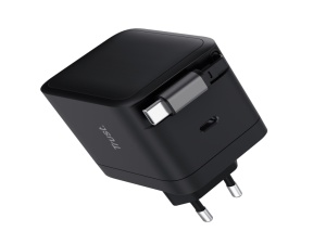 Punjac TRUST MAXO 65W RTRCT/2x USB-C/rectractable/0.67m/laptop/tablet/smartphone/crna - Img 2