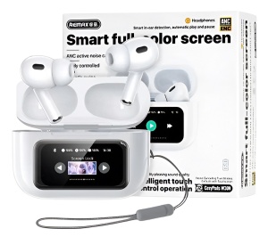 REMAX W30 White Noise-Cancelling True Wireless Earbuds with Touchscreen - Img 3