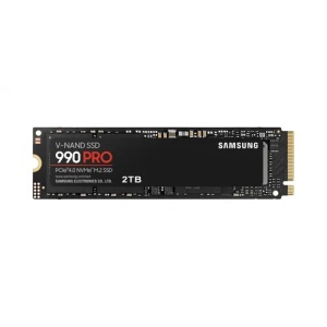 Samsung M.2 NVMe 2TB, 2280, PCIe Gen 4x4, 990 PRO, Read up to 7450 MB/s, Write up to 6900 MB/s (single sided) MZ-V9P2T0BW