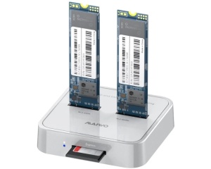 SSD docking station MAIWO K3016SD USB-C - 2 x M.2/NvMe/CR