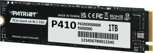 SSD M.2 NVMe 1TB Patriot P410 5000MBS/4500MBS P410P1TBM28H