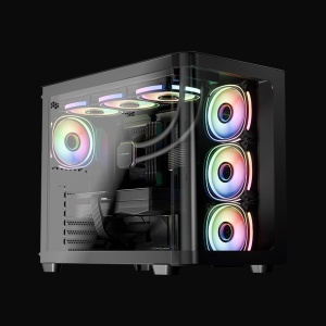 TOWER LC Power Gaming 8001B-ON Pro-Storm Dark 4x120mm ARGB Fan 1xUSB3.0 2xUSB2.0 1xUSB3.0 Type-C Black