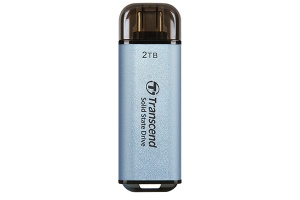 Transcend 1TB, Portable SSD, ESD300S, USB 10Gbps, Type C, Silver TS1TESD300S