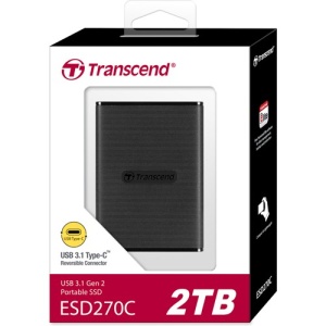 Transcend 2TB, Portable SSD, ESD270C, USB 3.1 Gen 2, Type C TS2TESD270C - Img 1