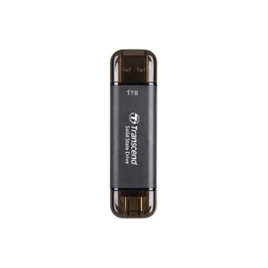 Transcend 512GB, Portable SSD, ESD310, USB 3.1 Gen 2, USB Type-A/USB Type-C, Write up to 950 MB/s, Read up to 1050 MB/s, Black TS512GESD310C
