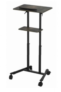 TVS-DESK-01-BK Gembird Mobilni sto sa točkicima, 1110-1345 mm, crne boje