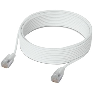 UniFi Ct6 brided ptch cble with trnslucent booted RJ45 for Etherlighting 10 GbE UACC-CABLE-PATCH-EL-C6A-5M-W - Img 2
