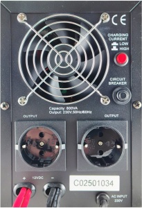 UPS-PSW-800VA GMB LONG, cist sinusni pretvarac sa produzenom autonomijom 500W-220V/12V