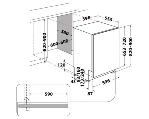 WHIRLPOOL W2I HD526 A ugradna mašina za pranje sudova - Img 2