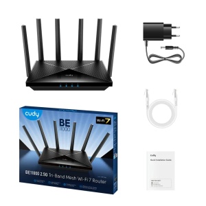 Wireless Mesh Router Cudy WR6500H/BE6500 WiFi 7/2.4+5Ghz Wi-Fi 1W/1x2.5 Gbe WAN+4LAN Gbit/6xEXT - Img 2