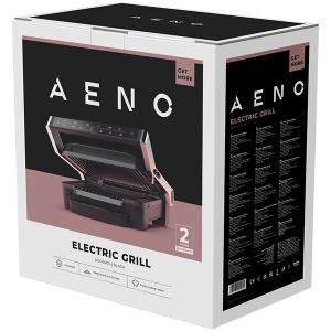AENO Electric Grill EG3: 2000W, 7 automatic programs +Manual mode, 4 Degrees of Roast, Color indication, Removable plates Plate size 292*230mm AEG0003 - Img 3