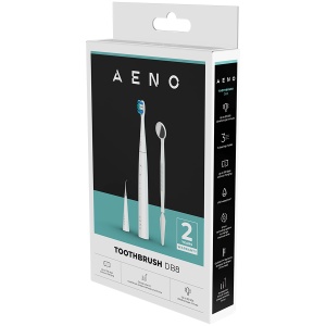 AENO Sonic Electric toothbrush, DB8: White, 3modes, 3 brush heads + 1 cleaning tool, 1 mirror, 30000rpm, 100 days without charging, IPX7 ADB0008 - Img 3