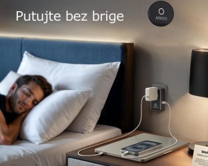 ANKER Nano 20W putni zidni punjač 5-portova (2x USB-A, 2x USB-C, utičnica EU na US, UK, AU i EU), crni - Img 3