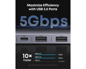 ANKER Nano USB-C Hub 7u1, sivi - Img 3