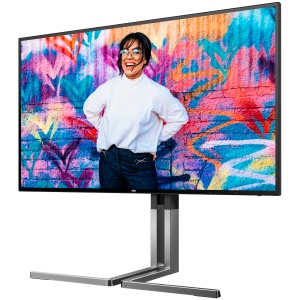 AOC Monitor LED U27U3CV Business 27'' 4H, Nano IPS, 3840x2160, 60Hz, 1300:1, 4ms, HDR400, 2xHDMI, 1xDP, USB-C 96W, USB hub, KVM, LAN RJ45, Speakers, Full Ergonomic, 3y U27U3CV. - Img 2
