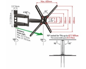 BARKAN BM343LP LCD TV zglobni zidni nosač do 65 inča - Img 2