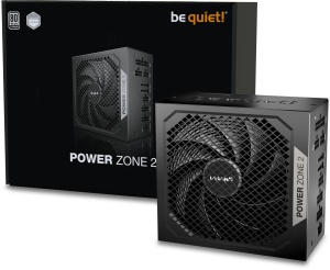 be quiet! POWER ZONE 2 1000W, 80 PLUS Platinum and Cybenetics Platinum efficiency rating (up to 94.0%), ATX 3.1 PSU with full support for PCIe 5.1 GPUs and GPUs with 6+2 pin connector, Pure Wings 3 140mm fan and semi-passive zero-RPM cooling BP008EU