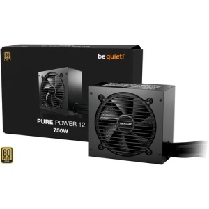 be quiet! PURE POWER 12 750W, 80 PLUS Gold efficiency (up to 92.8%), ATX 3.1 PSU with full support for PCIe 5.1 GPUs and GPUs with 6+2 pin connectors BP003EU *