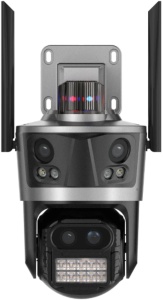 CAM-IP9MP-EP12 Rezolucija: 9 MP (3 MP + 3 MP + 3 MP) Objektivi: 3 × 3,6 mm