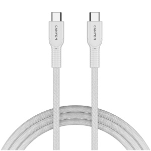 CANYON cable OnWire 60CL C-C 60W COLOR Braided 1m White CND-CCAP60AB10W - Img 5