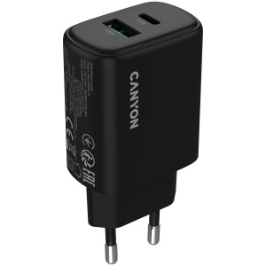 CANYON charger OnCharge 200 20W 1xPD 1xQC EU Black CNE-CHA200-31 - Img 5