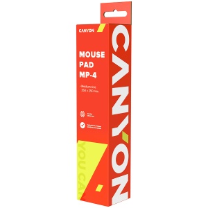 CANYON MP-4, Mouse pad,350X250X3MM,Multipandex,fully black with our logo (non gaming),blister cardboard CNE-CMP4 - Img 3