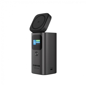 CANYON Qi2 magnetic power bank OnPower 150 15000mAh Aluminium Dark grey CNS-CPB150DG - Img 4