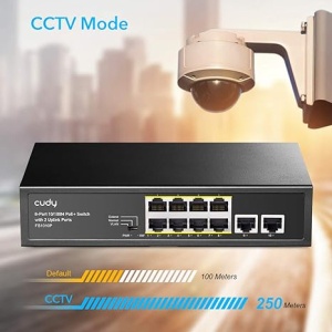 Cudy GS1010PS2 8-Port Gigabit PoE+ Switch with 2 Gigabit Uplink ports and 2 Gigabit SFP slot 120W - Img 6