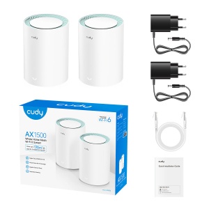 Cudy M1500 2-Pack,AX1500 Gigabit Mesh Wi-Fi 6 System,1201 Mbps + 300 Mbps Wi-Fi - Img 2