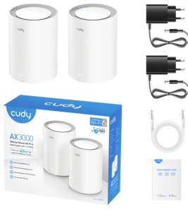 Cudy M3000 2-Pack,AX3000 2.5G Mesh Wi-Fi 6 System White,4-Stream Dual-Band, 2402 Mbps + 574 Mbps * - Img 4