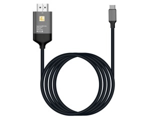 E-GREEN Kabl 3.1 USB tip C - HDMI (30Hz), metalni 1.8m crni