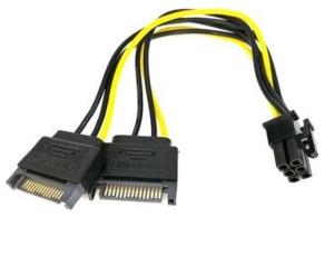 E-GREEN Naponski adapter za PCI-E VGA (6-pin) -2x Sata - Img 2