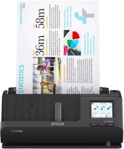 Epson Scanner WorkForce ES-C380W, Sheetfed, A4, ADF, 30 ppm, WiFi, Touch LCD, Duplex, USB 2.0 B11B269401 *