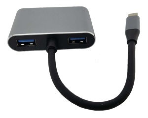 FAST ASIA Adapter-konvertor TIP C na 2xUSB 3.0+TIP C+RJ45 * - Img 2