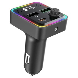 FM Transmiter i punjač Kettz Floyd Bluetooth/2xUSB QC3.0/Type-C PD30W/LED - Img 1