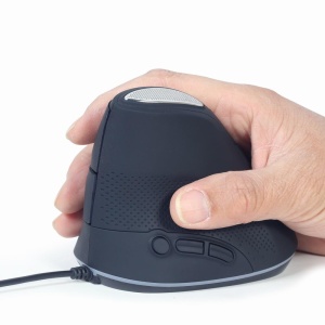 Gembird Ergonomic Optical Mouse 1200-3200 DPI, 6 Buttons, USB, Black, Cable 1.35m MUS-ERGO-01