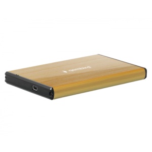 Gembird HDD/SSD External Enclosure, 2.5", SATAIII, USB3.0, Brushed aluminium, Gold EE2-U3S-3-GL