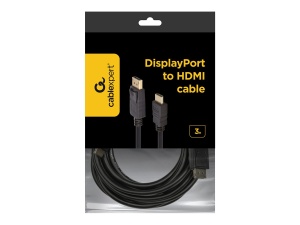 Gembird MONITOR Cable, DisplayPort/HDMI M/M, 3m CC-DP-HDMI-3M