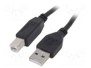 Gembird USB 2.0 Connection cable, A/M B/M, Black, 3m CCP-USB2-AMBM-10